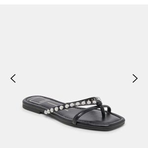 Dolce Vita Lucca Pearl Sandals Black Pearls